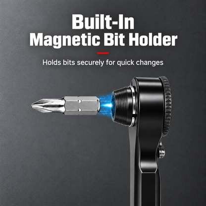 Built-in magnetic bit holder