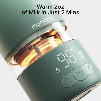 Momcozy Portable Milk & Water Warmer – 17oz – Green Gradient source view 4