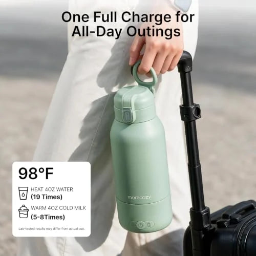 Momcozy Portable Milk & Water Warmer – 17oz – Green Gradient source view 2