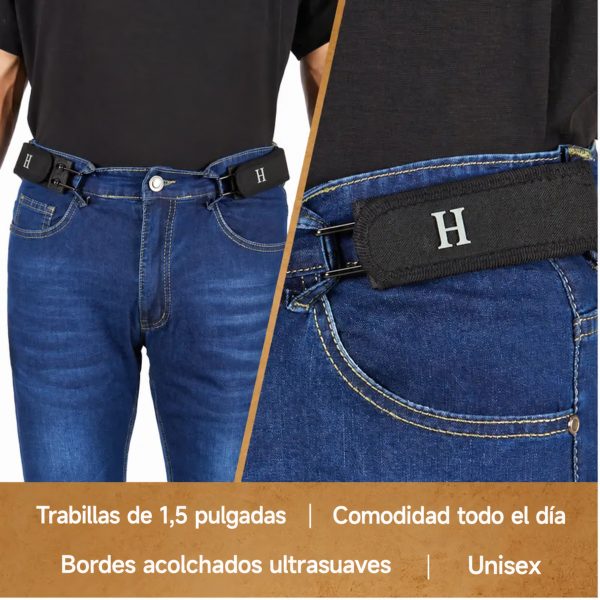 Cinturón elástico sin hebilla · Comodidad discreta para cada día | Compra 2 y llévate 1 gratis