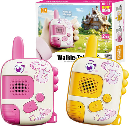 Yellow two-piece kids walkie talkie set