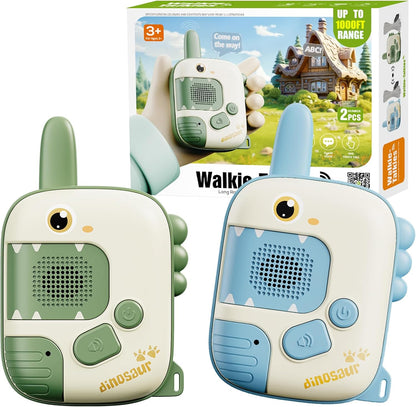 Green two-piece kids walkie talkie set