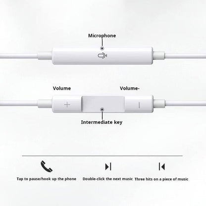 Halfsun Wired Earphones with Microphone – Matching Duo – source product view