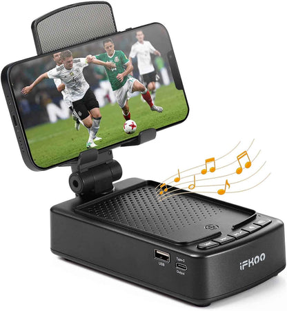 Bluetooth Speaker Stand — Gifts for Men Women, Phone Stand with Bluetooth Speaker BT5.3, Gifts for Him Dad Who have everything, Phone Holder with Wireless Speaker for iPhone/Android/Tablet, Tech Gadgets,Birthday Gifts for Men