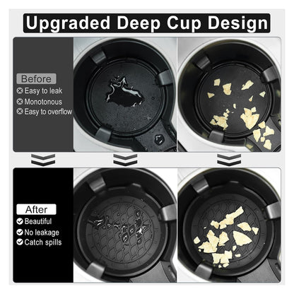 SINGARO Silicone Car Cup Holder Coasters — 16-Piece Set — shared source structure/use illustration; choose your color above