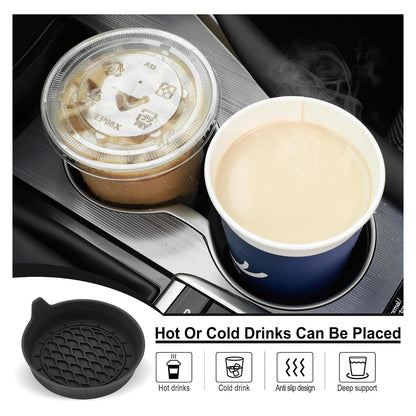 SINGARO Silicone Car Cup Holder Coasters — 16-Piece Set — shared source structure/use illustration; choose your color above