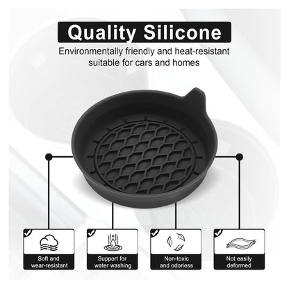 SINGARO Silicone Car Cup Holder Coasters — 16-Piece Set — shared source structure/use illustration; choose your color above
