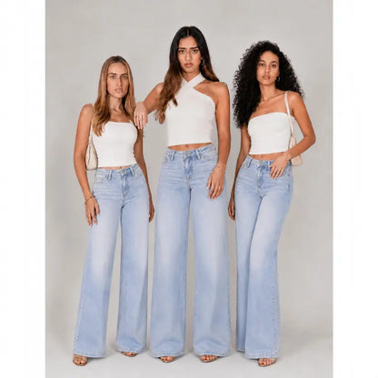 Stretch wide-leg jeans — source gallery 3
