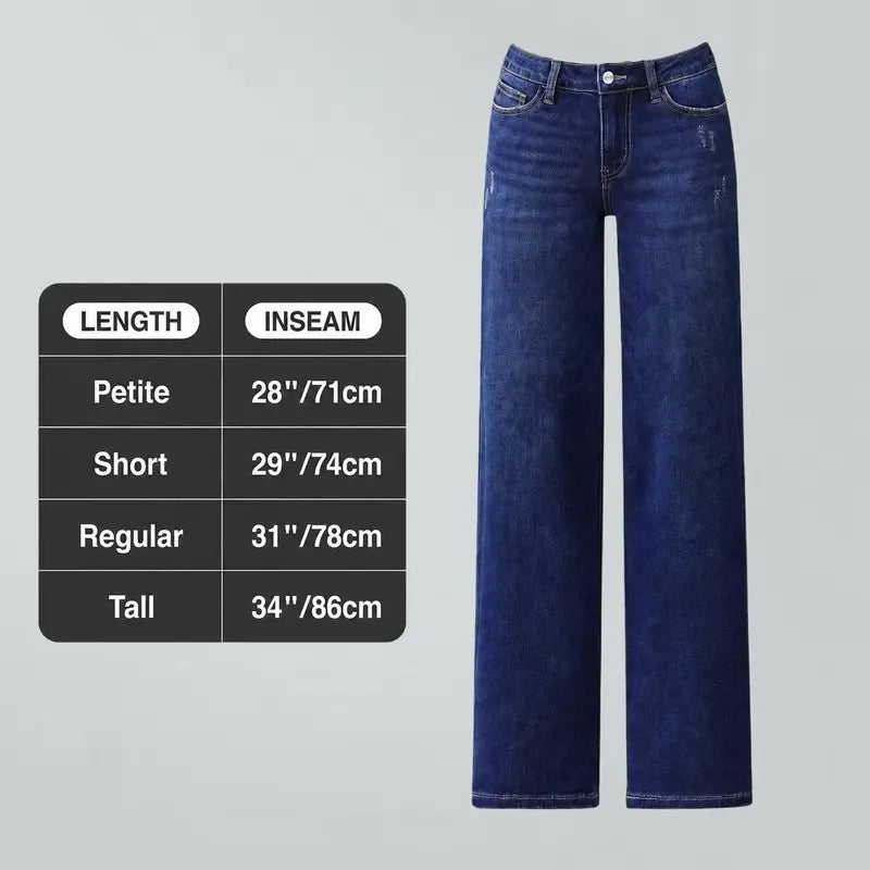 Dark Blue wide-leg jeans
