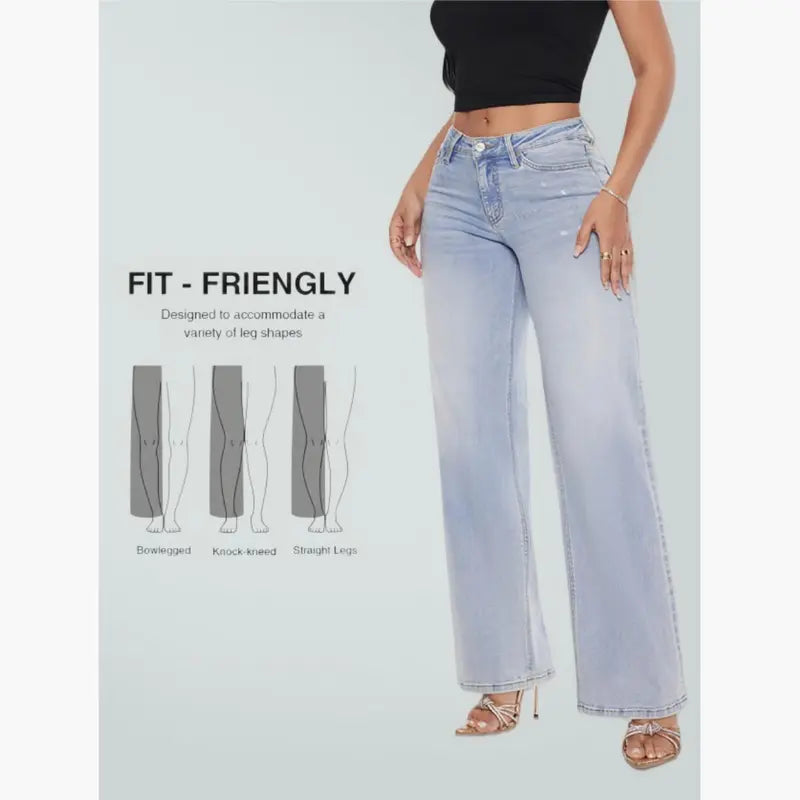 Stretch wide-leg jeans — source gallery 2