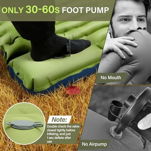 FUN PAC Inflatable Camping Sleeping Pad – Green source view 6