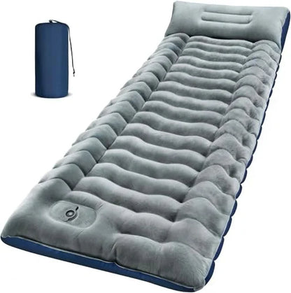FUN PAC Inflatable Camping Sleeping Pad – Gray Thick Velvet source view 1