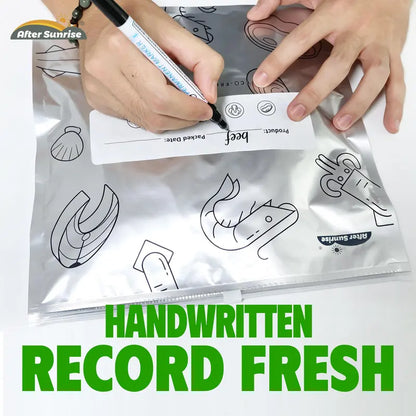 Resealable Foil Food Storage Bags with Markers – 60 Bags – product view