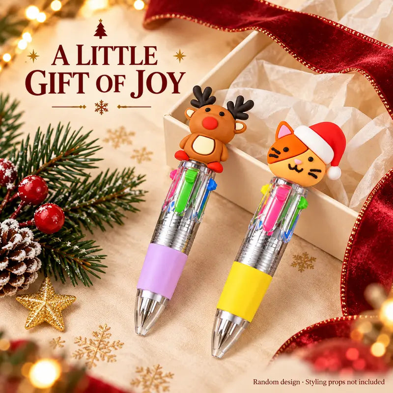Christmas Four-Color Pens – Two Four-Pen Sets – source product view
