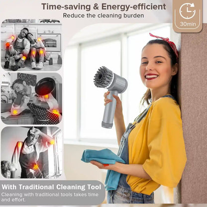 Rechargeable Cleaning Brush – Five-Head Kit – source product view 3
