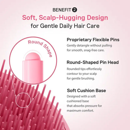 Ribbon Grip Detangling Hair Brushes - Two-Brush Set original product photo 5