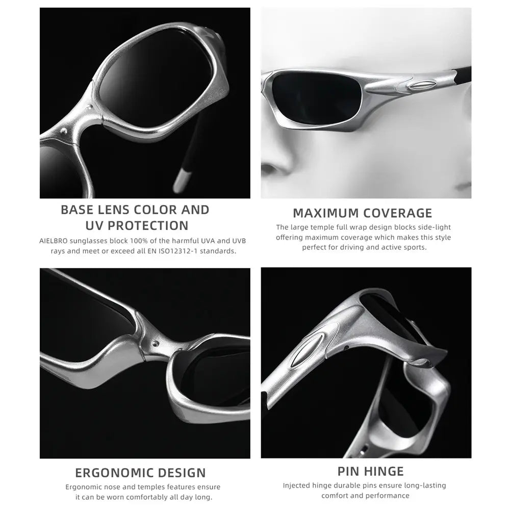 AIELBRO Small-Frame Sports Sunglasses – Black Matching Duo – source product view