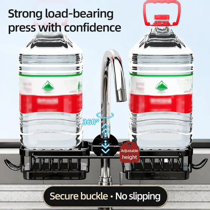 Faucet-Mounted Sink Organizer with Drip Tray - Duo — source product illustration