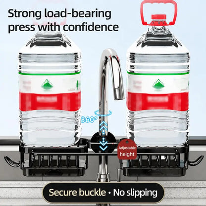 Faucet-Mounted Sink Organizer with Drip Tray - Duo — source product illustration