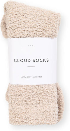 Cloud Fuzzy Socks – Two-Pair Set