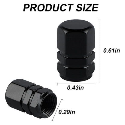 Alpmosn Aluminum Tire Valve Caps — 16-Piece Set — shared source structure/use illustration; choose your color above