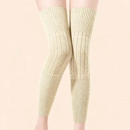 Fleece-Lined Long Knee Warmers - One Pair — Nude【1-pair】Size/99.2 lbs - 154.3 lbs