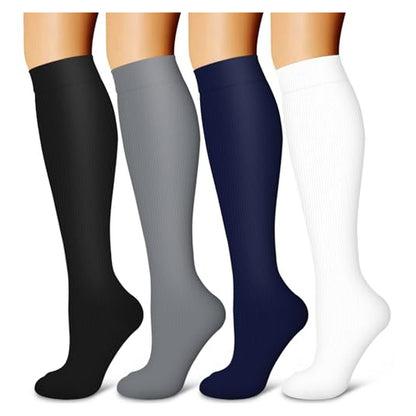 Laite Hebe Compression Socks - Four-Pair Pack — 02-black/White/Grey/Navy