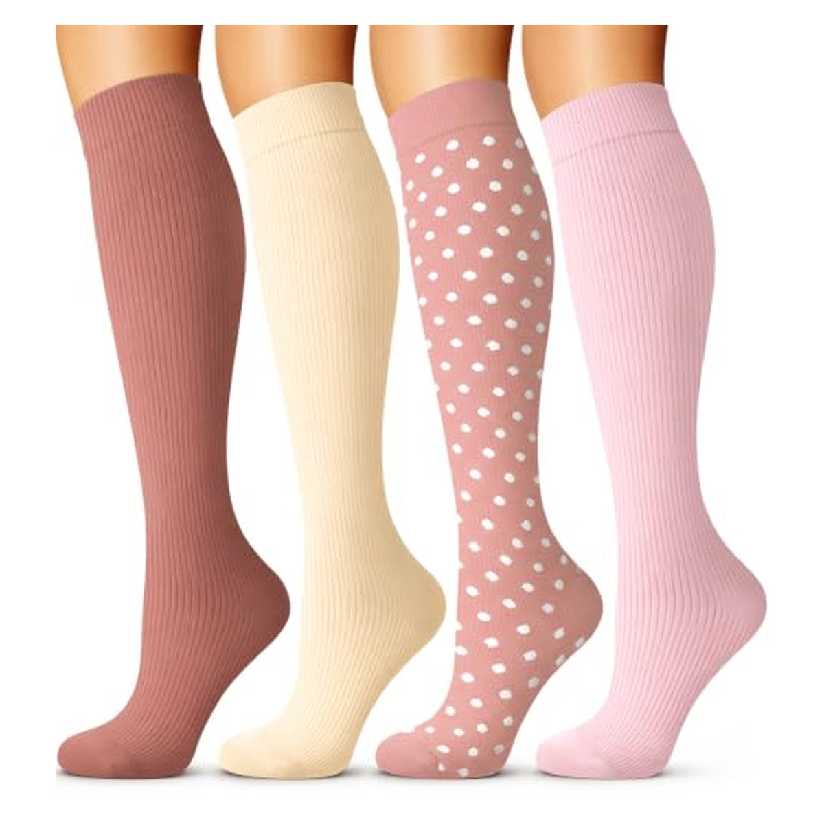 Laite Hebe Compression Socks - Four-Pair Pack — 01-pink