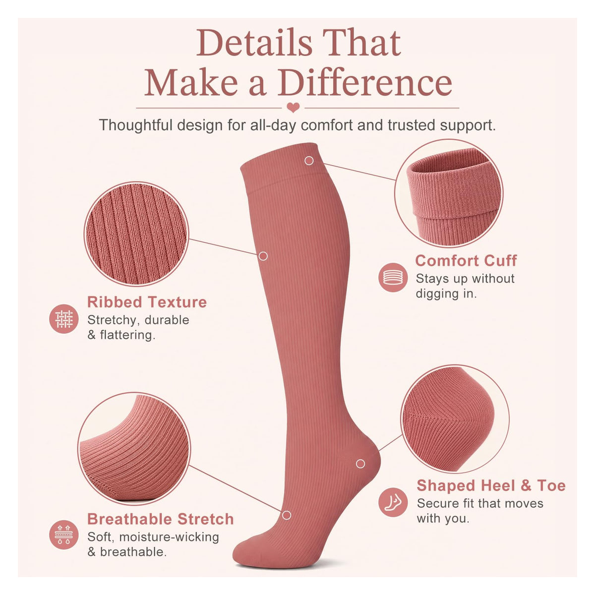 Laite Hebe Compression Socks - Four-Pair Pack — source image 5