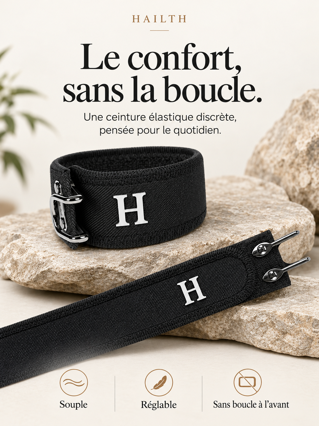 Ceinture élastique sans boucle HAILTH · detail-1 · Français