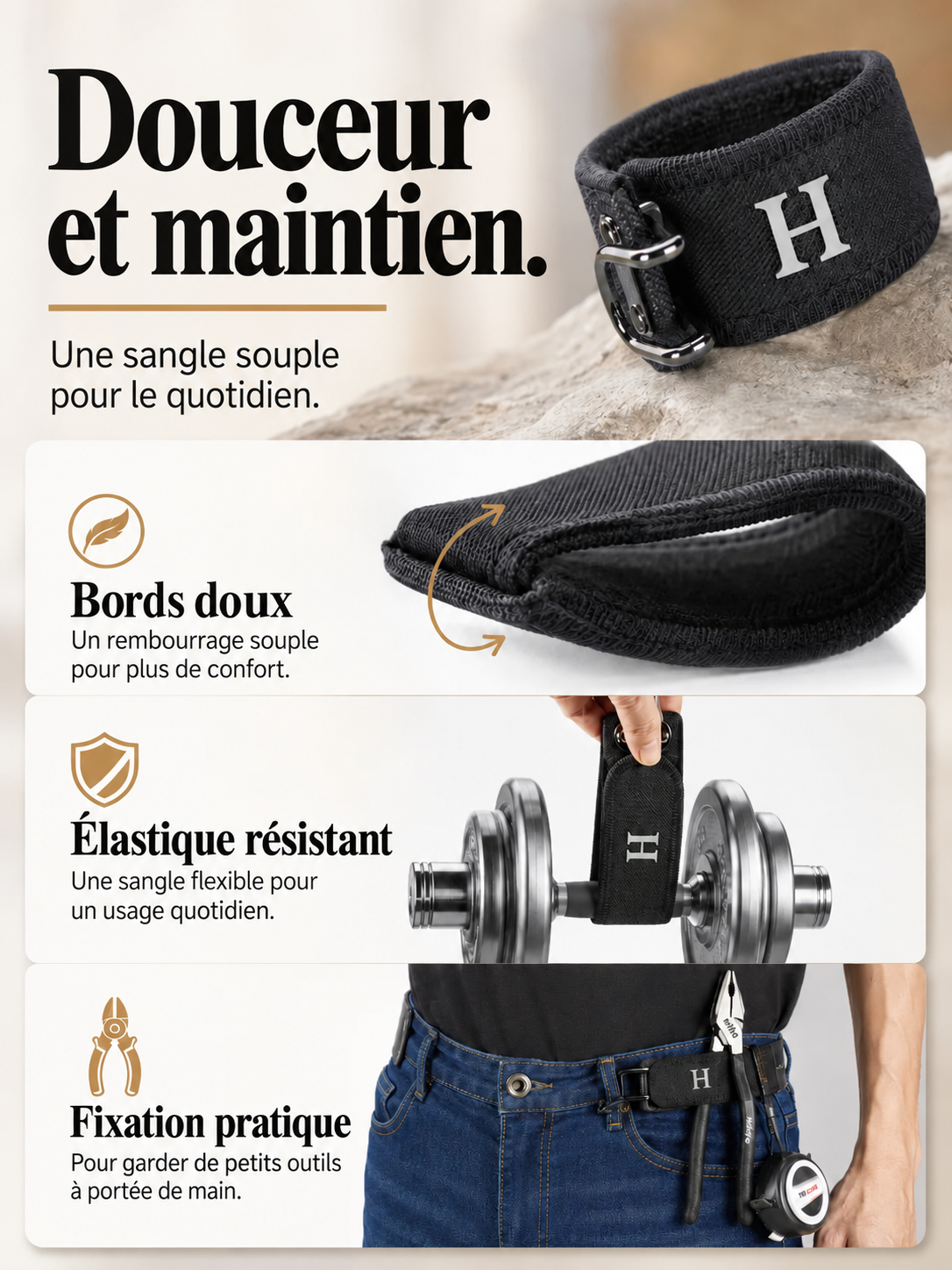 Ceinture élastique sans boucle HAILTH · detail-2 · Français