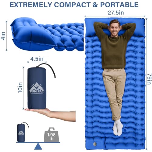 FUN PAC sleeping pad – Blue, view 3
