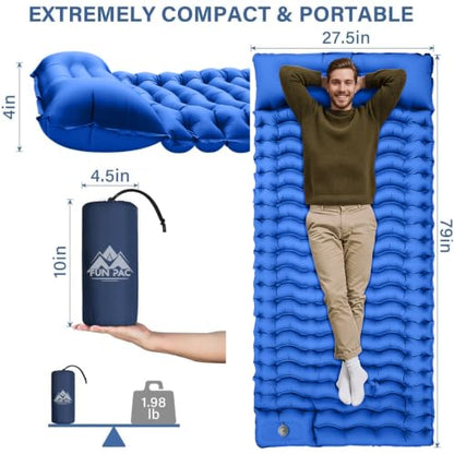 FUN PAC sleeping pad – Blue, view 3