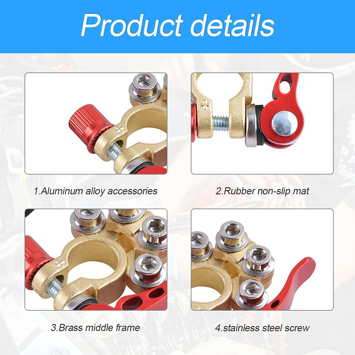 Moly Magnolia 2PCS Car Battery Terminal Connectors with Fiber Washer — source gallery