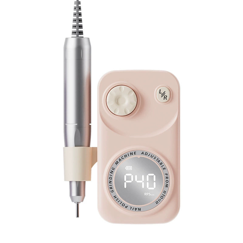 Pink rechargeable nail drill