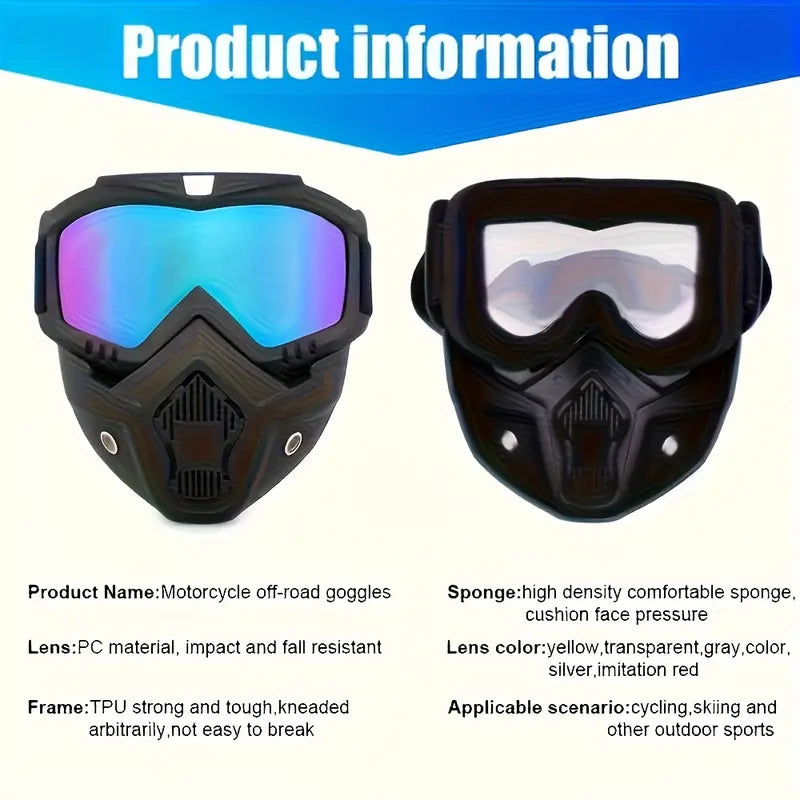 Detachable Full-Face Goggles - Two-Mask Set original product photo 8