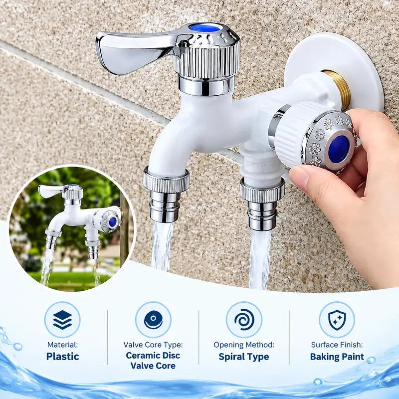Dual Outlet Washing Machine Faucet - 2-Piece Set - C687 original product photo 2
