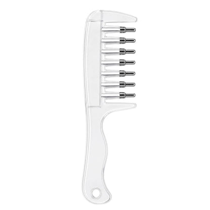 Clear seven-tooth scalp applicator comb