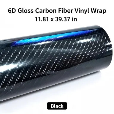 6D Gloss Carbon-Fiber Look Vinyl Wrap - 11.81 x 39.37 in — source image 6