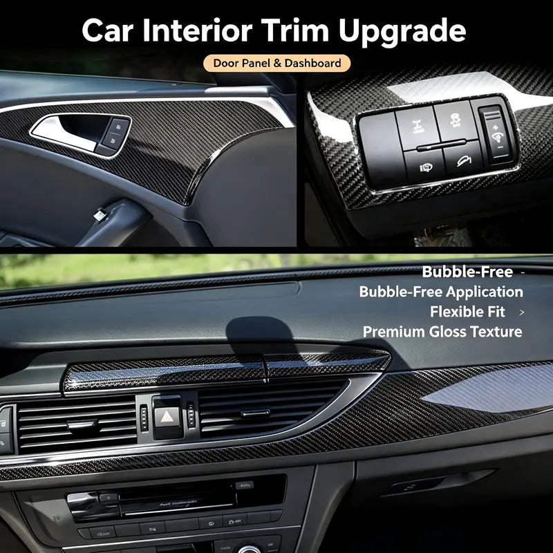 6D Gloss Carbon-Fiber Look Vinyl Wrap - 11.81 x 39.37 in — source image 4