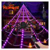 OCATO Purple LED Spider Web with Giant Spider