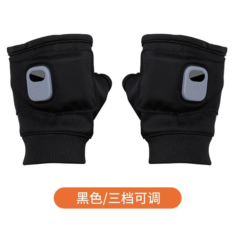 Rechargeable Heated Fingerless Gloves – One Pair – original product view