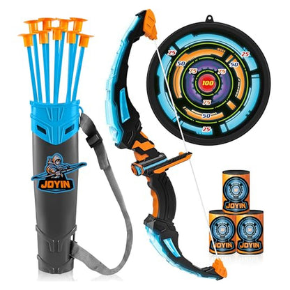 JOYIN LED Bow and Suction-Cup Arrow Toy Set — Navy Blue