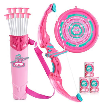 JOYIN LED Bow and Suction-Cup Arrow Toy Set — Pink