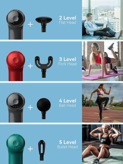 Super Mini Massage Gun, Percussion Deep Tissues Muscle Massager, Compact Sports Travel Massage Gun, Portable Handheld Massager for Home, Gym, Office, Outdoors — source gallery
