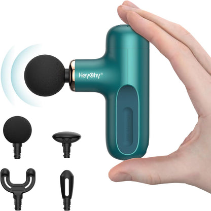 Green — Super Mini Massage Gun, Percussion Deep Tissues Muscle Massager, Compact Sports Travel Massage Gun, Portable Handheld Massager for Home, Gym, Office, Outdoors