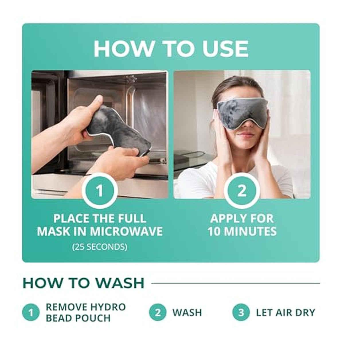 Microwavable Moist-Heat Eye Mask – Two-Mask Set original product photo