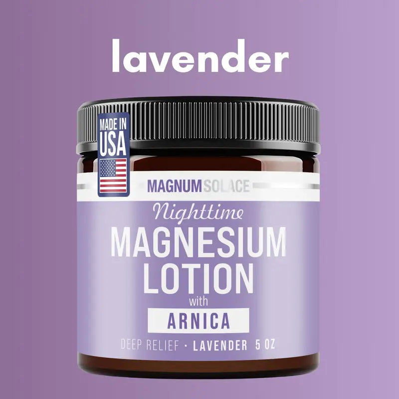 Magnum Solace Magnesium Lotion with Arnica – Two Jars – Lavender