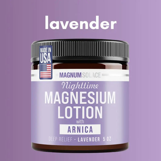 Magnum Solace Magnesium Lotion with Arnica – Two Jars – Lavender