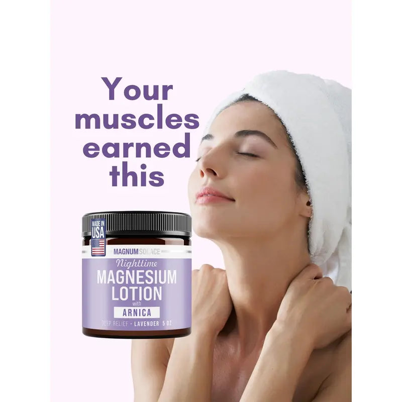 Magnum Solace Magnesium Lotion with Arnica – Two Jars – product view
